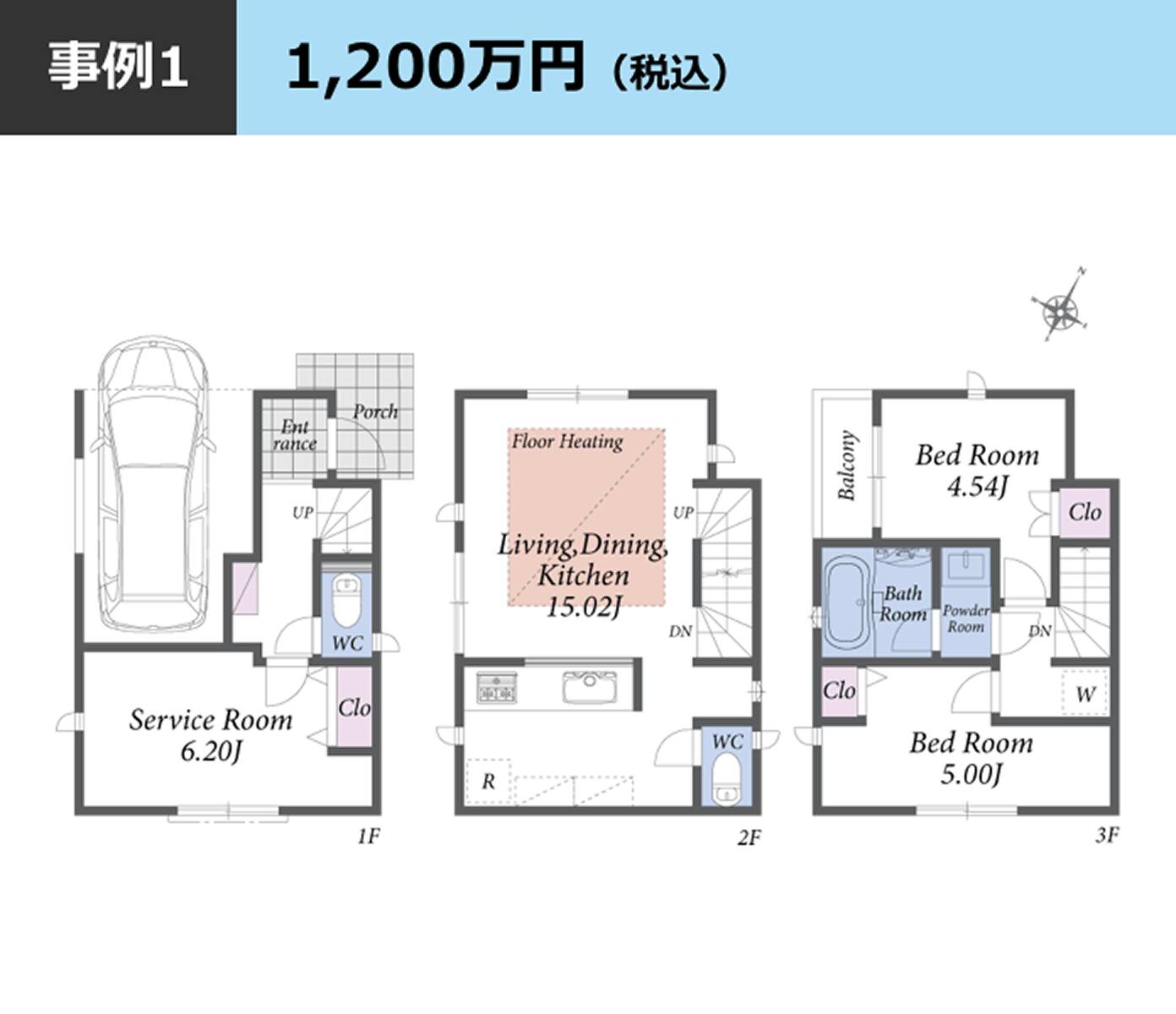 事例1 1,200万円（税込み）