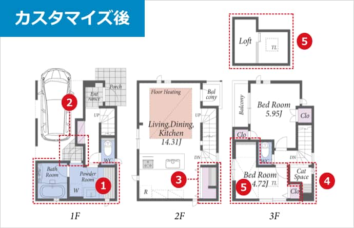 カスタマイズ後