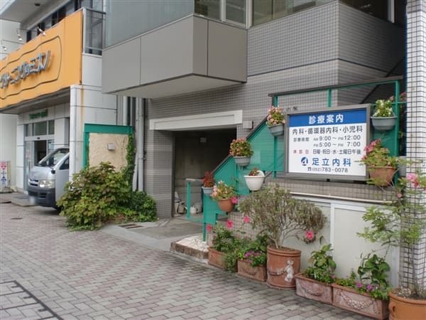 足立内科・循環器科まで約750m