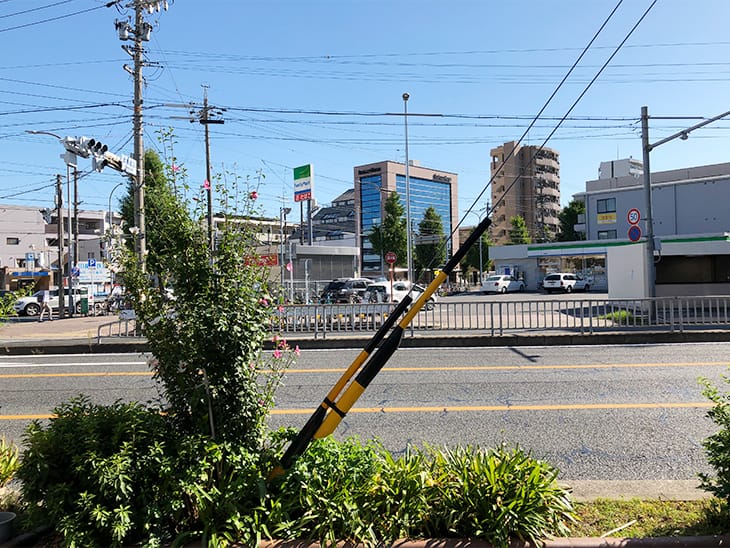 地上に出ると、このような風景が見えます。