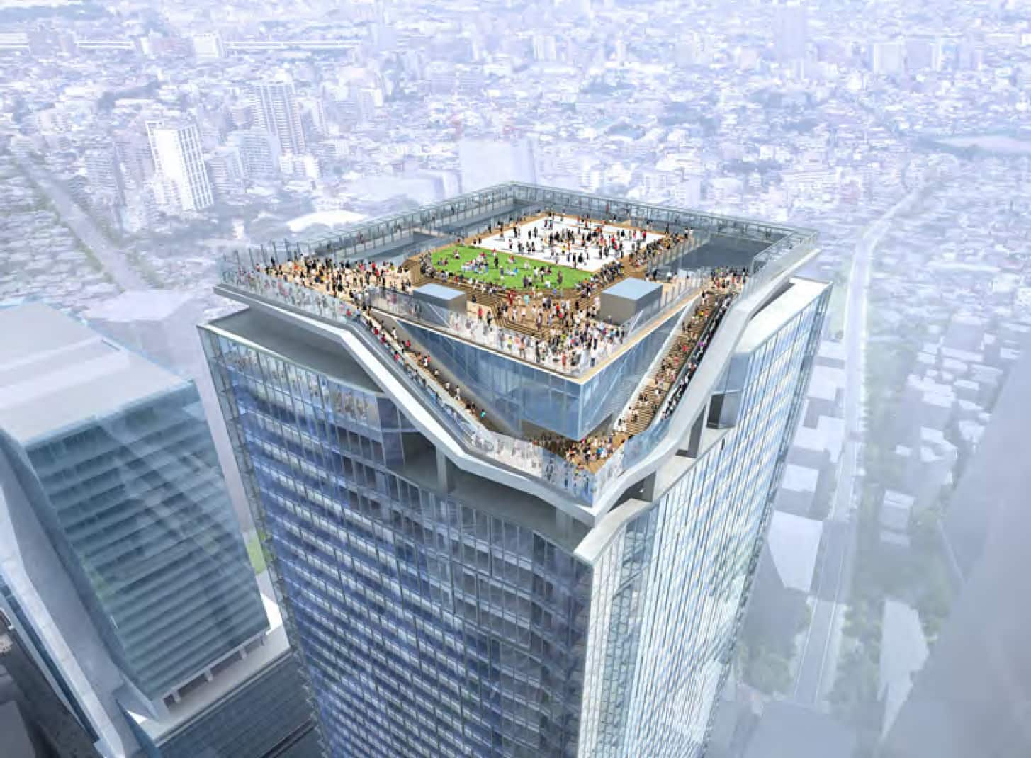 渋谷駅街区東棟　屋外展望施設完成イメージ
